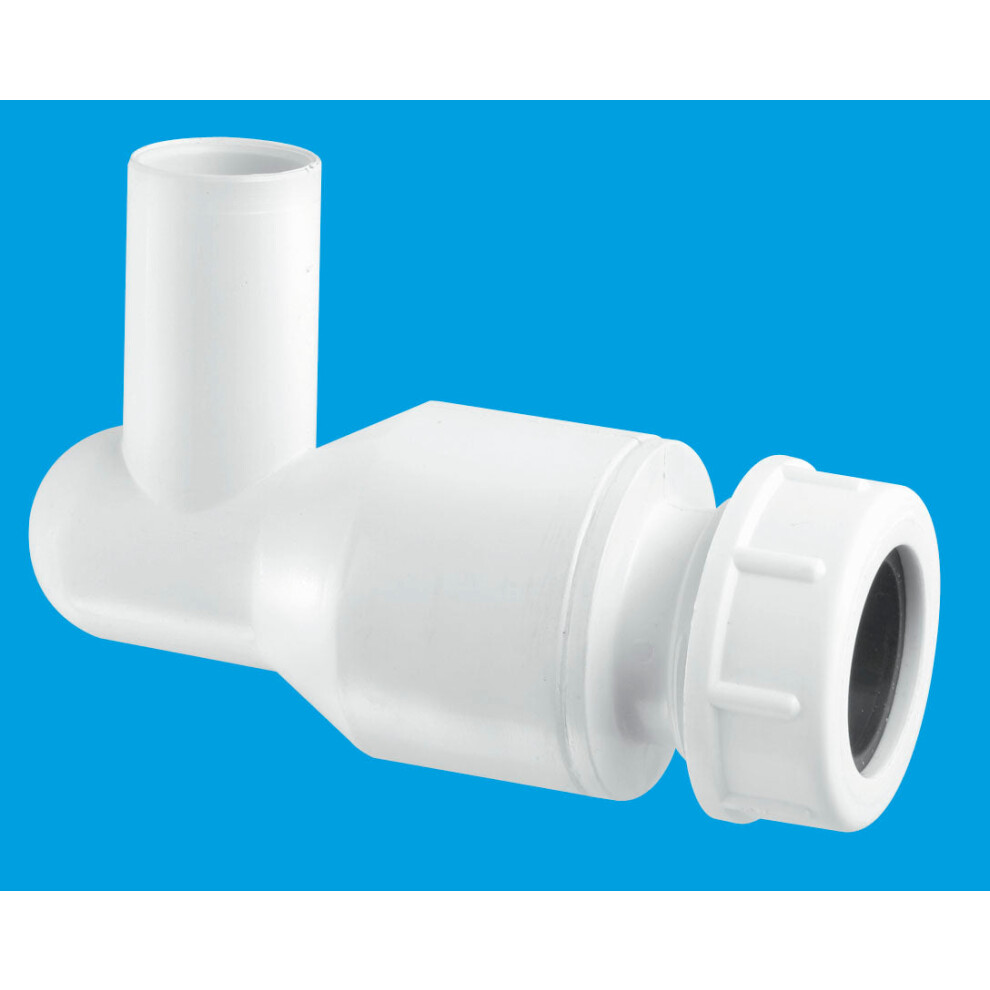 McAlpine R29-NRV 90 Elbow with integral Non-Return Valve Plain Tail Inlet x 19/23mm Universal Outlet