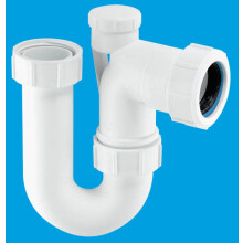 McAlpine SE10V 75mm Water Seal Tubular Swivel Anti-Syphon (Silentrap) 'P' Trap with Universal Outlet