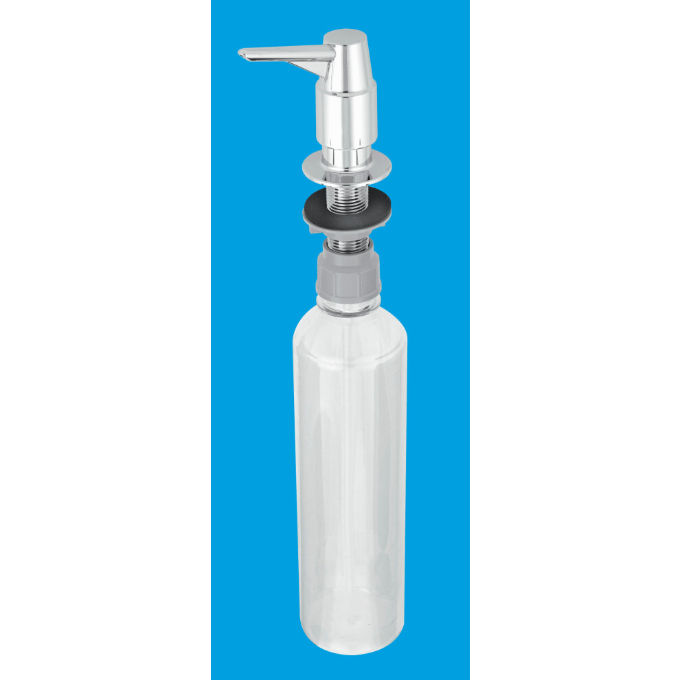 McAlpine SOAP-CP Soap Dispenser for Sink:Â½ litre bottle with Chrome Plated Plastic Top