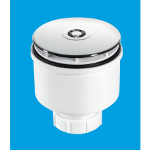 McAlpine ST90CB10-V 90mm x 50mm Water Seal Shower Trap with 2" Universal Vertical Outlet with removable 110mm Flange.