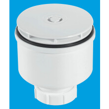 McAlpine ST90WH10-V 90mm x 50mm Water Seal Shower Trap with 2" Universal Vertical Outlet with removable 110mm Flange.