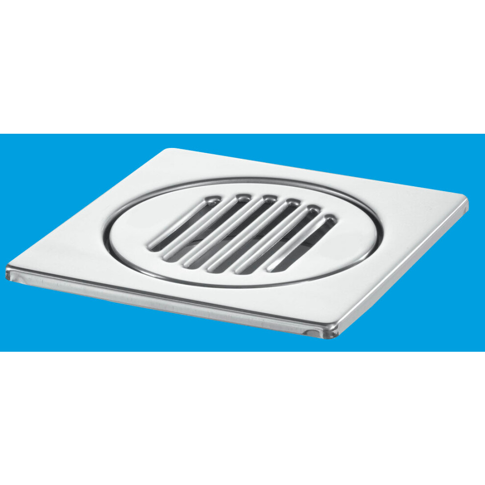 Mcalpine Fgt150top 150Mm Square Polished Stainless Steel Tile