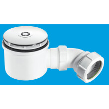 McAlpine ST90CB10-HP 90mm x 50mm Water Seal Shower Trap with 2in Universal Outlet - High-Flow, Easy-Clean Removable 110mm Flange