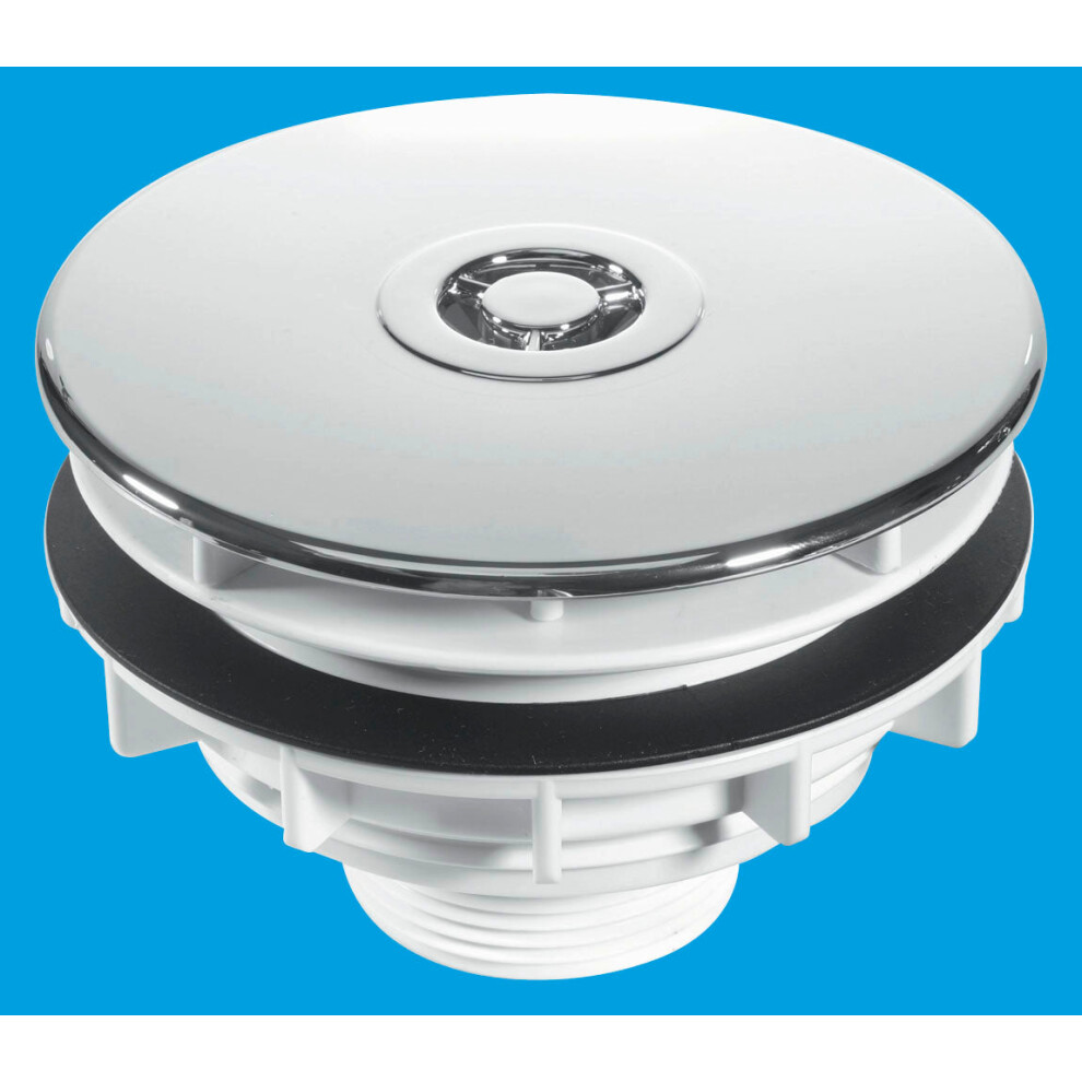 McAlpine SWHF3-CP High Flow Shower Waste: 110mm Chrome Plated Plastic Flange x 56mm Tail: Top Access: Backnut Model