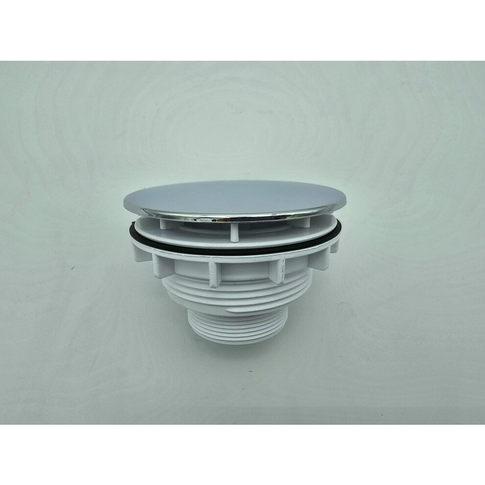 McAlpine SWHF6-CP High Flow Shower Waste: 110mm White Plastic Plain Cover Flange x 56mm Tail: Top Access: Backnut Model