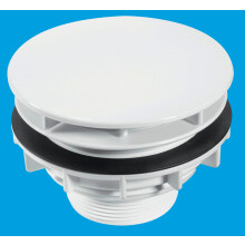 McAlpine SWHF6-WH High Flow Shower Waste: 110mm White Plastic Plain Cover Flange x 56mm Tail: Top Access: Backnut Model