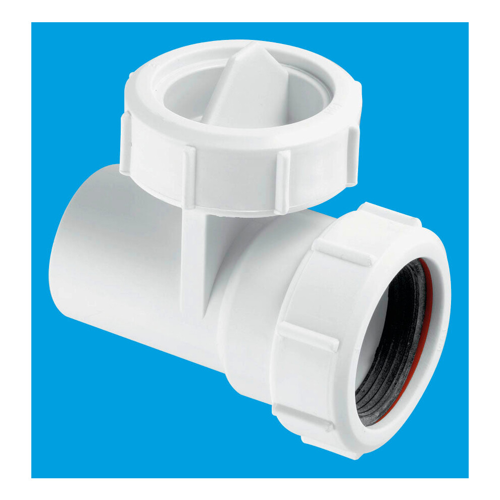 McAlpine T28M-FIL 1Â½" In-line Connector with Top Access Filter. Universal Connection x ABS Plain Spigot BS EN 1329-1:2000