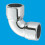 McAlpine McAlpine 32A-CB Chrome Plated Brass 90 Compression Bend 32mm 1