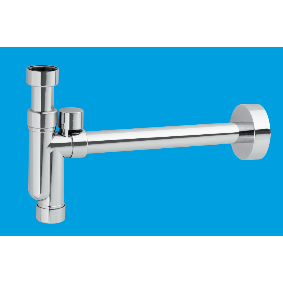 Mcalpine Ta32vuk-Cb Chrome Plated Basin Kit With Plastic Tubular Anti-Syphon Trap