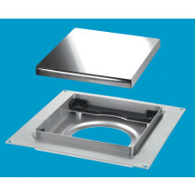 McAlpine TILE-PLAIN-P 150mm Square Stainless Steel Tile Drain for use with 50mm Water Seal trap body