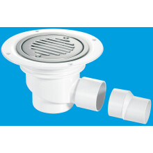 McAlpine TSG1SS-SL-SC 75mm Water Seal Gully with Horizontal Outlet for Sheet Flooring