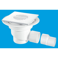 McAlpine TSG1T6WH 75mm Water Seal Gully with Horizontal Outlet for Tiled or Stone Floors