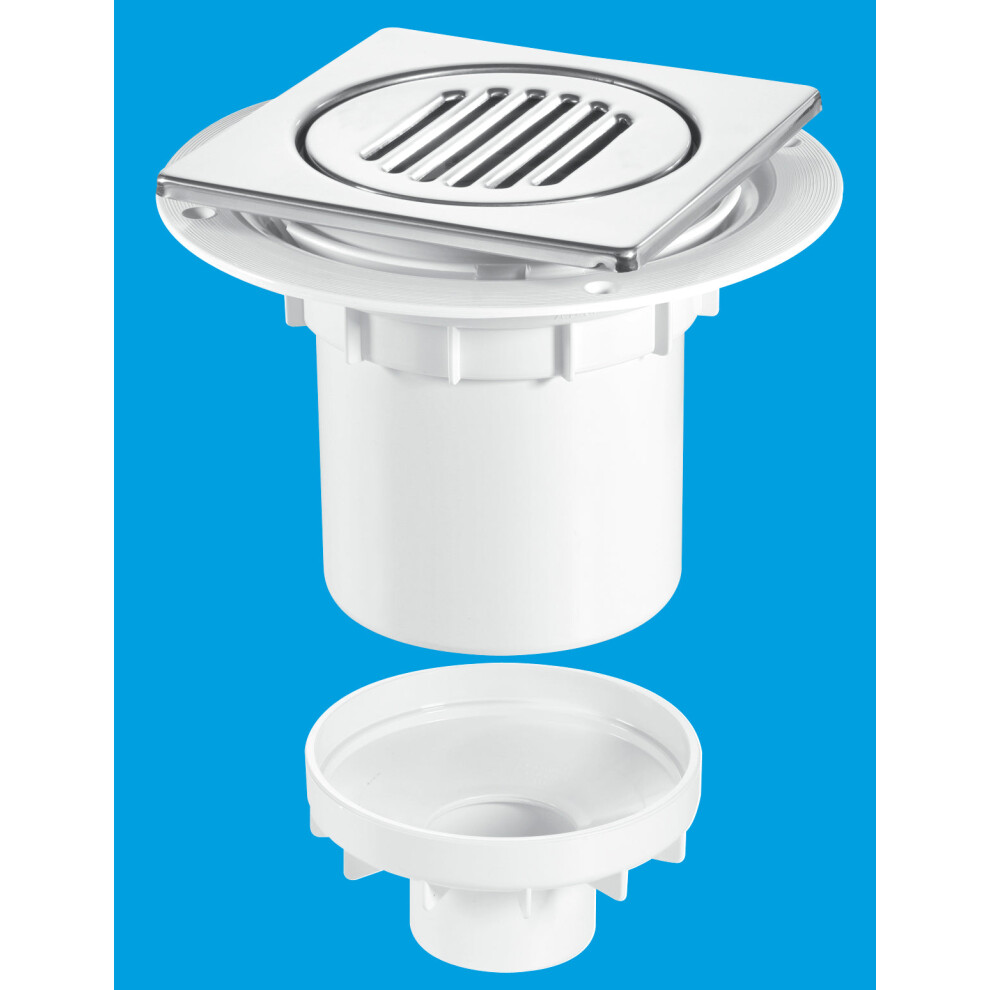 Mcalpine Tsg2-T150ss 75Mm Water Seal Gully With Vertical Outlet For Tiled Or Stone Floors