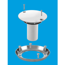 McAlpine TSGCONTVSS Conversion Kit to convert any TSG1 or TSG2 Gully to a sheet flooring gully with Polished Stainless Steel Clamp Ring, Cover Plate a