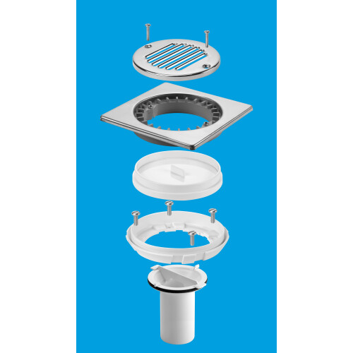McAlpine McAlpine TSGCONVSS Stainless Steel Sheet to Tiled Floor Gully Conversion Kit