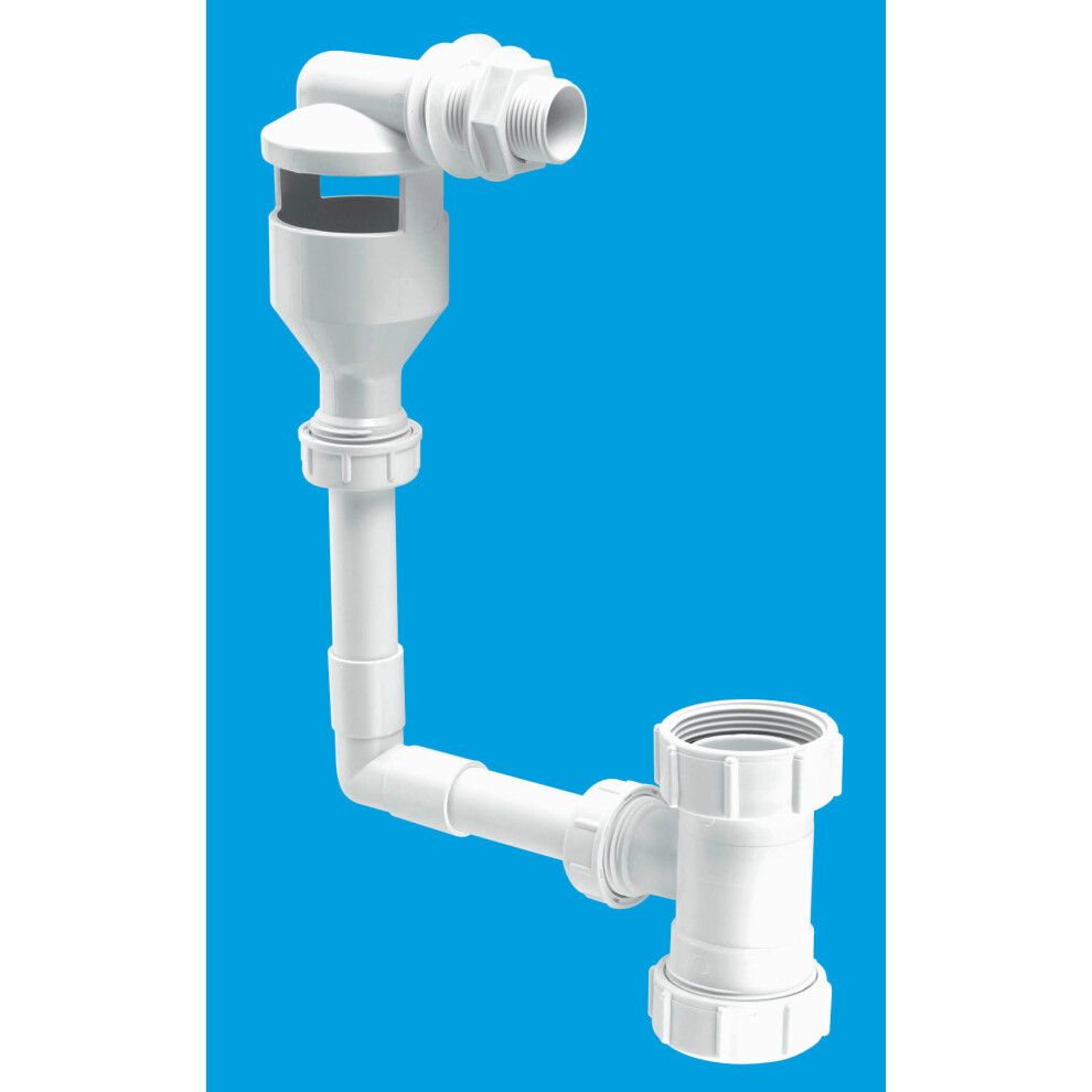 McAlpine TUNKIT-3 WC Overflow Kit with Tun Dish Overflow into flush pipe.