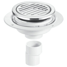 McAlpine USG2-R125SS Untrapped Gully with 2" Vertical Outlet with 2" x 1½" Reducer and Round Tile
