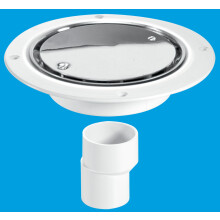 McAlpine USG2SS Untrapped Gully, Clamp Ring and Cover Plate, 2" Vertical Outlet and 2" x 1½" Socket Reducer