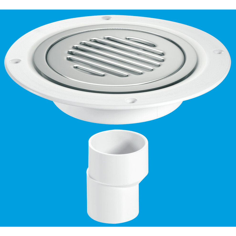 Mcalpine Usg2ss-Sl-Nsc Untrapped Gully, Clamp Ring And Cover Plate, 2" Vertical Outlet And 2" X 1½" Socket Reducer