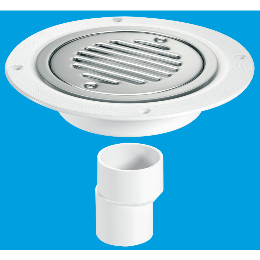 Mcalpine Usg2ss-Sl-Sc Untrapped Gully, Clamp Ring And Cover Plate, 2" Vertical Outlet And 2" X 1½" Socket Reducer