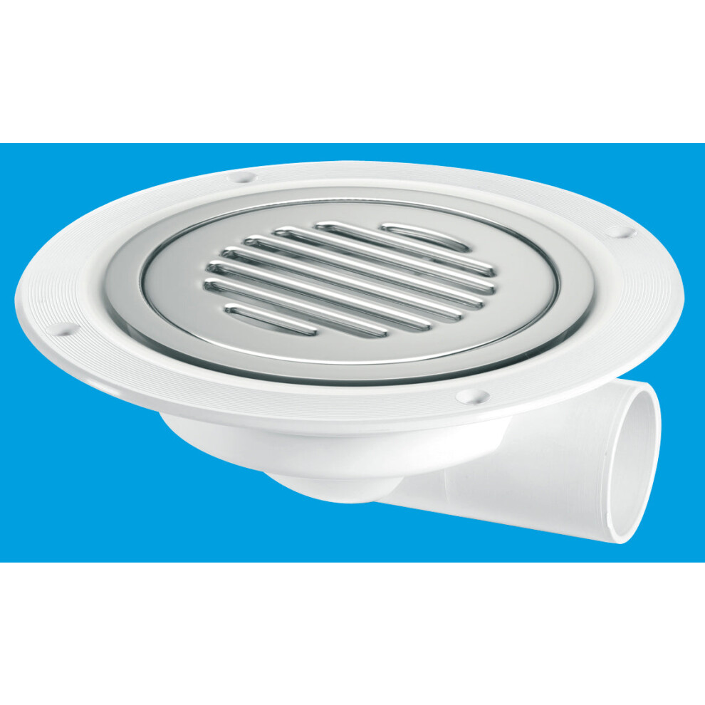 Mcalpine Usg3ss-Sl-Nsc Untrapped Gully, Clamp Ring And Cover Plate, 1Â½" Horizontal Outlet 5036484044396