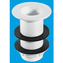 McAlpine W21 Tank Overflow; 70mm Flange x 3½" Tail Unslotted Waste without Overflow Grid
