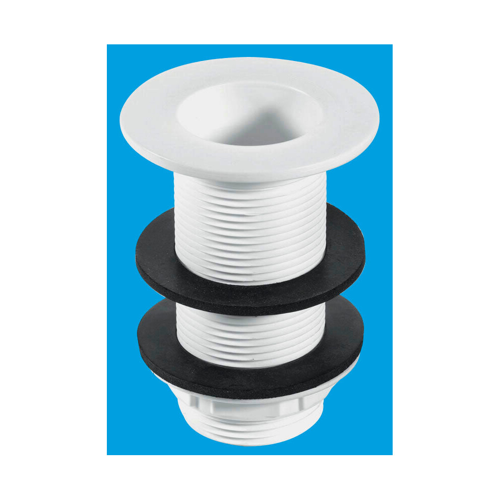 Mcalpine W21 Tank Overflow; 70Mm Flange X 3½" Tail Unslotted Waste Without Overflow Grid