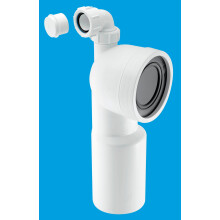 McAlpine WC-CON9V 90 Bend Adjustable Length Rigid WC Connector with 1¼" Universal Vent Boss