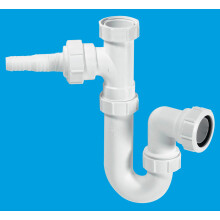 McAlpine WM1 75mm Water Seal Tubular Swivel 'P' Trap with 1½" Multifit Outlet and inlet connection for the discharge from a domestic appliance