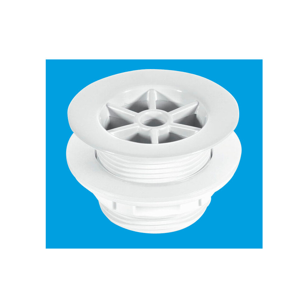 McAlpine WS5 1Â½" Shower Waste: 70mm White Plastic Flange x 1Â½" Tail: Backnut Model