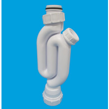 McAlpine Y10 75mm Water Seal Straight Through Trap with Multifit Outlet and Two Cleaning Eyes