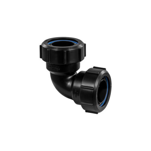 McAlpine McAlpine Black Multifit 90 Degree Bend 1.25" MS4-BL