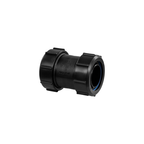 McAlpine McAlpine Black Multifit Straight Connector 1.25" S28M-BL