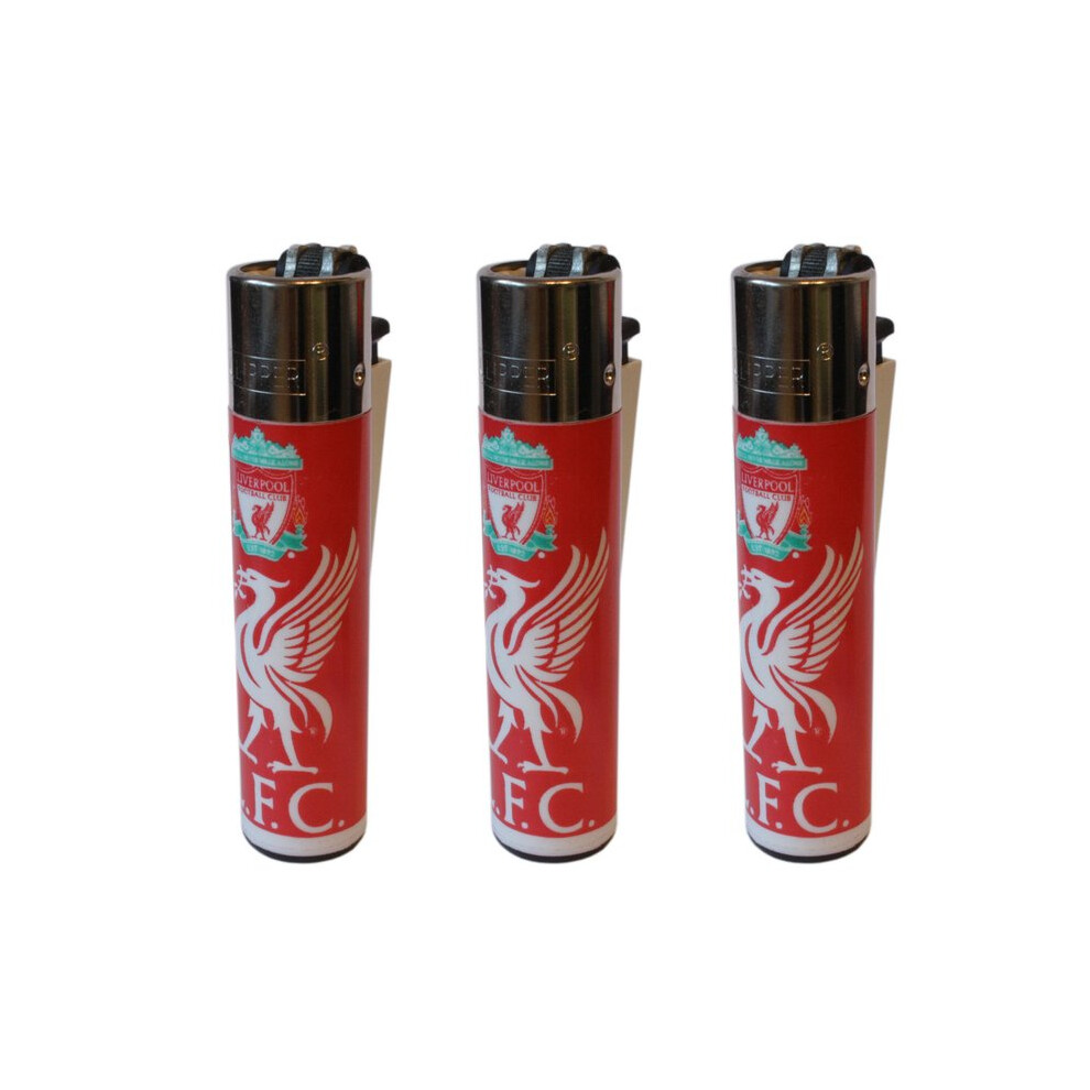 Clipper Liverpool Football Club Refillable Gas Lighters X 3
