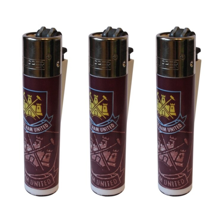 Clipper West Ham United Football Club Refillable Gas Lighters x 3 on OnBuy