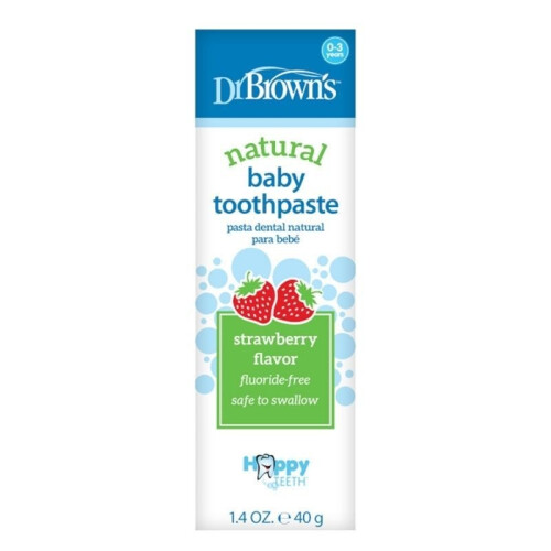 Dentifrice pour Bébé, Sans Fluorure, 0-3 Ans, Fraise