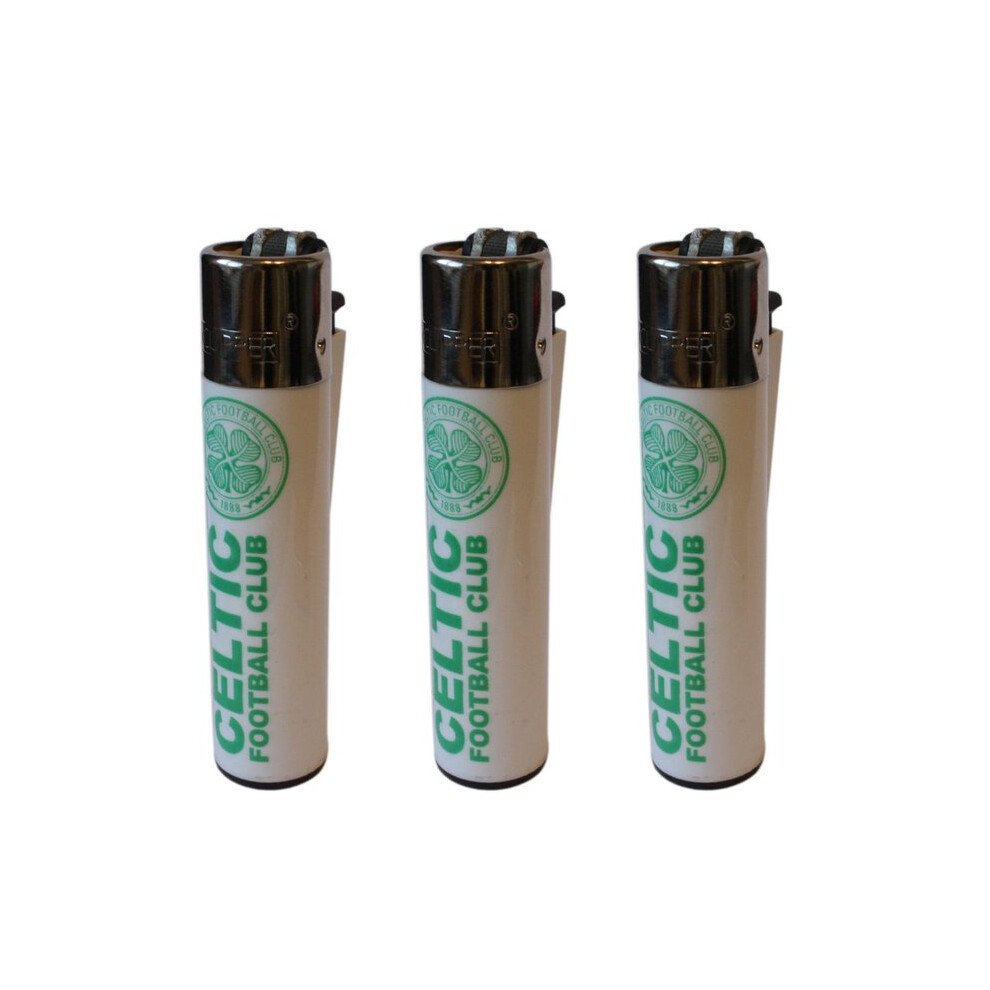 Clipper Celtic Football Club Refillable Gas Lighters x 3