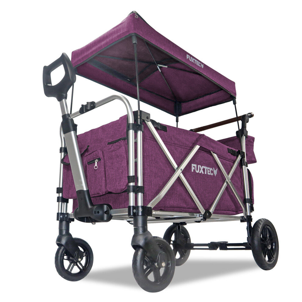 (Fuxtec CTL950 Kids Folding Wagon - BOLLERWAGEN -Portable Foldable Handcart  PURPLE) Fuxtec CTL950 Folding Wagon - Foldable Handcart