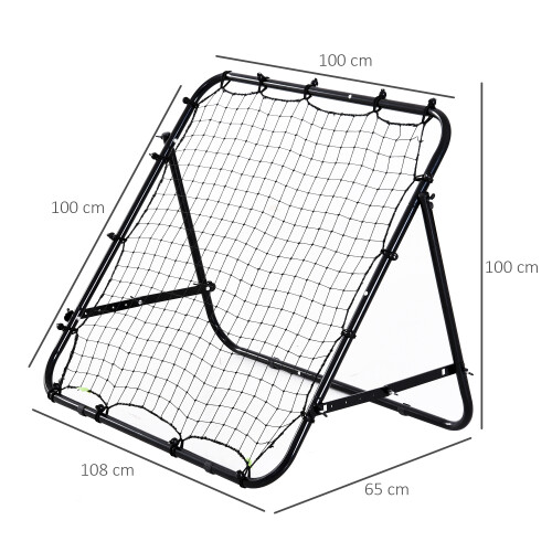 Homcom HOMCOM Rebounder Net Kids Adults Football Training Aid Adjustable Black 1