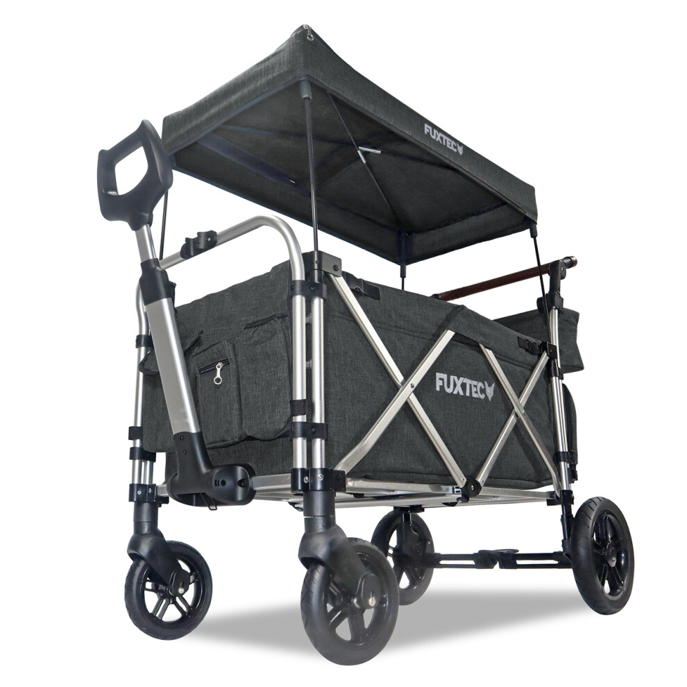 (Fuxtec CTL950 Kids Folding Wagon - BOLLERWAGEN -Portable Foldable Handcart  GREY) Fuxtec CTL950 Folding Wagon - Foldable Handcart