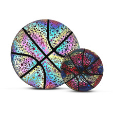 (style 4) Holographic Basketball Sports Glowing Reflective Luminous Basketball Gift