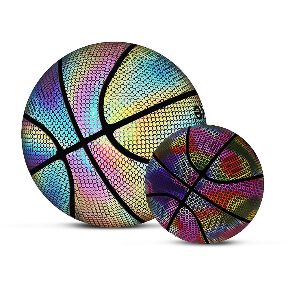 (style 3) Holographic Basketball Sports Glowing Reflective Luminous Basketball Gift