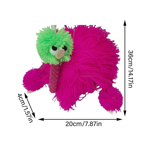 (Red) Marionette Ostrich Puppets String Doll Toy Pull Puppet Parent-child Interactive Toys 2