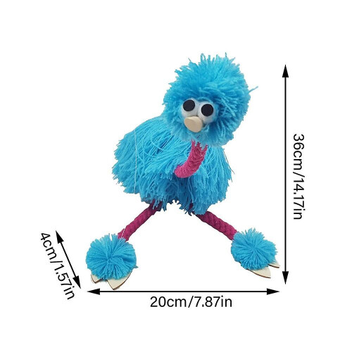 (Blue) Marionette Ostrich Puppets String Doll Toy Pull Puppet Parent-child Interactive Toys 2