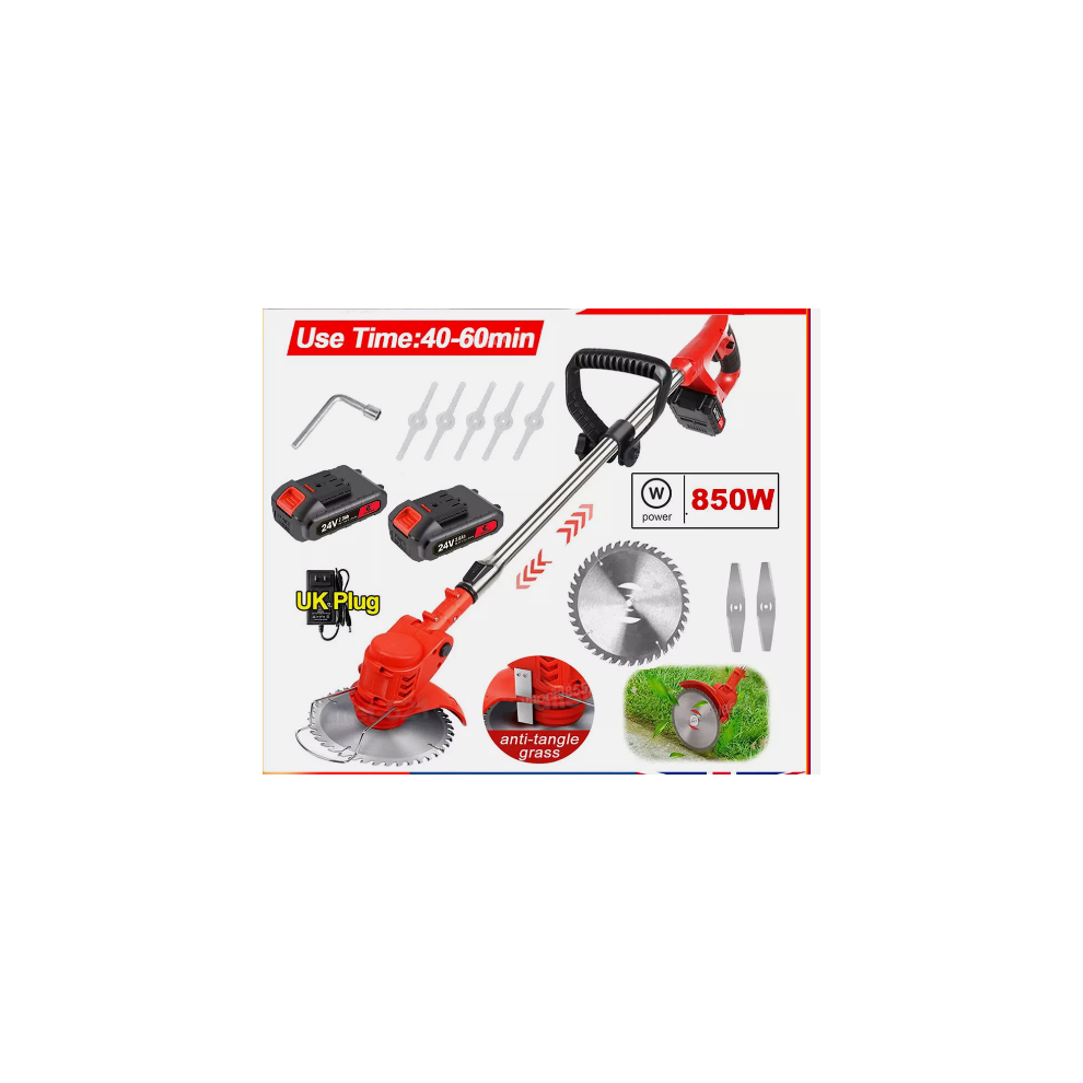 24V Cordless Electric Strimmer Grass Trimmer Garden