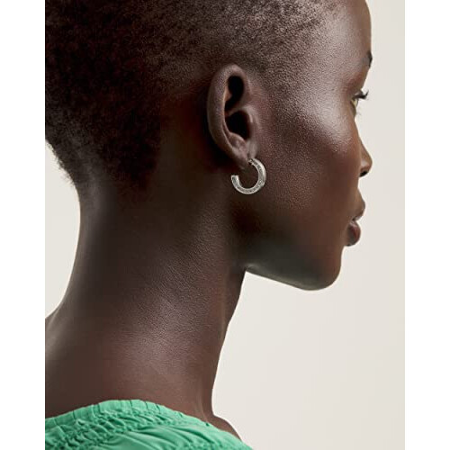 Ted Baker Ted Baker Senatta Crystal Hoop Earring (Silver Tone/Crystal) 1