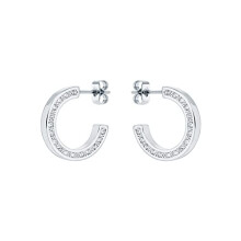 Ted Baker Senatta Crystal Hoop Earring (Silver Tone/Crystal)