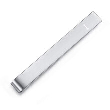 HONEY BEAR Mens Initial Alphabet Letter Tie Clip Bar - Normal Size Stainless Steel For Business Wedding Gift,5.4cm,Brushed Silver A - Z