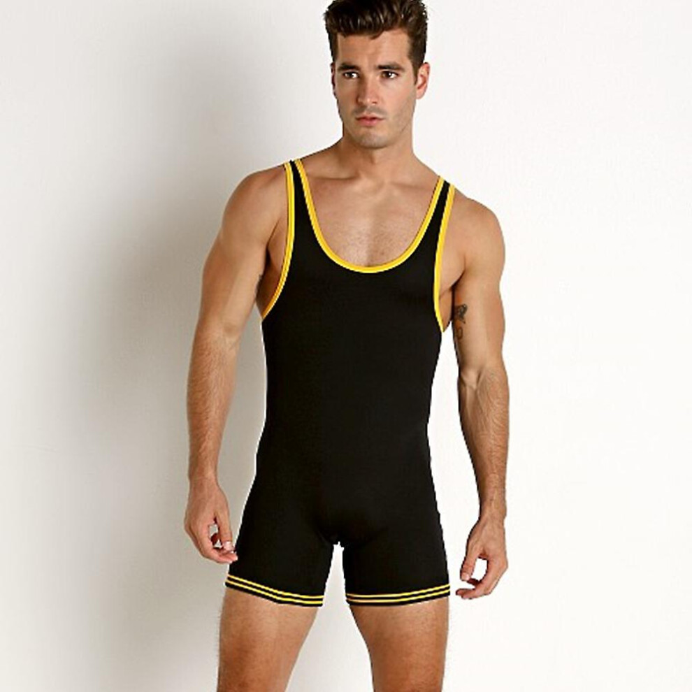(Type 2(80777), M) Pro Mens Sleeveless Classic Wrestling Singlets Suit Boxing Skinsuit Weightlifting Clothing Gym Training Wrestling Match Tights