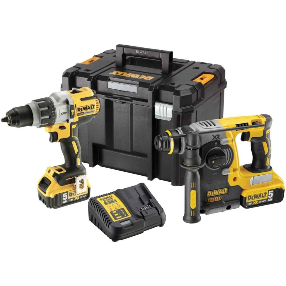 Dewalt DCK229P2T-GB Li-Ion Cordless Combi/SDS Plus Drill Kit